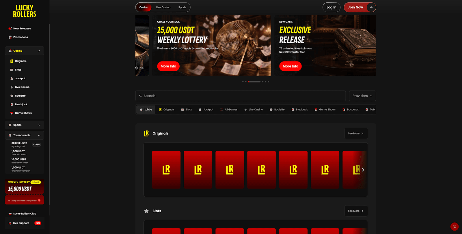 Lucky rollers home page