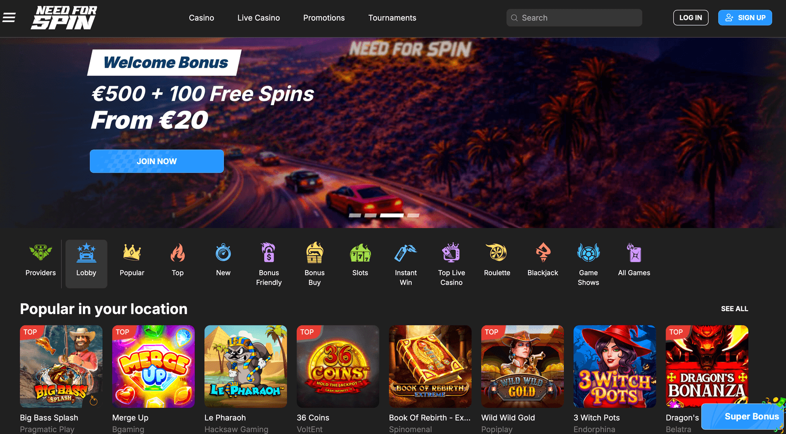 need for spin casino online
