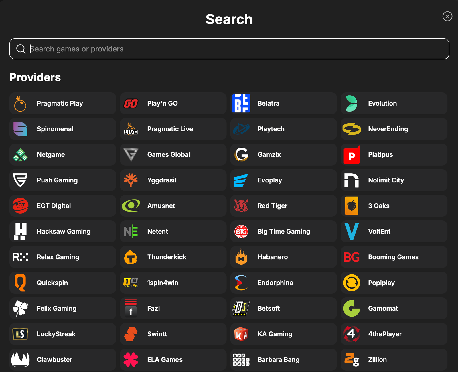 need for spin providers