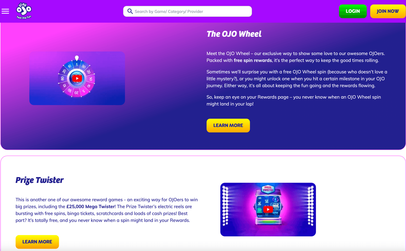 playojo casino online specials