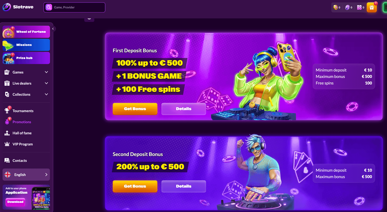 slotrave casino bonuses
