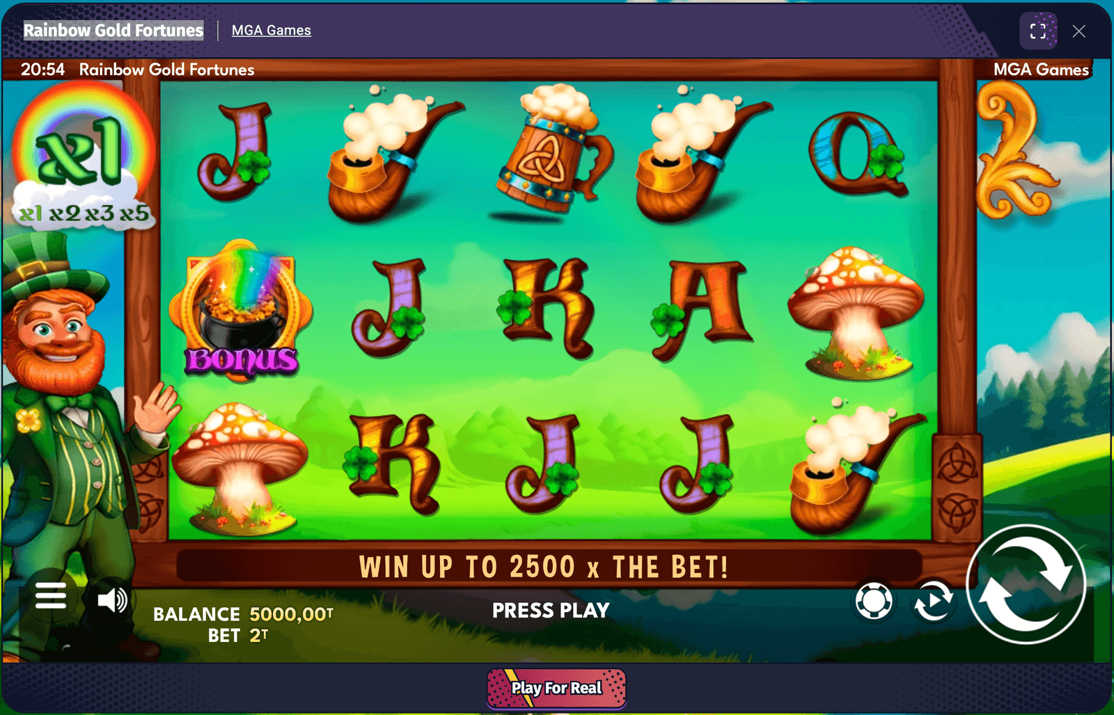 Rainbow Gold Fortunes spinlander