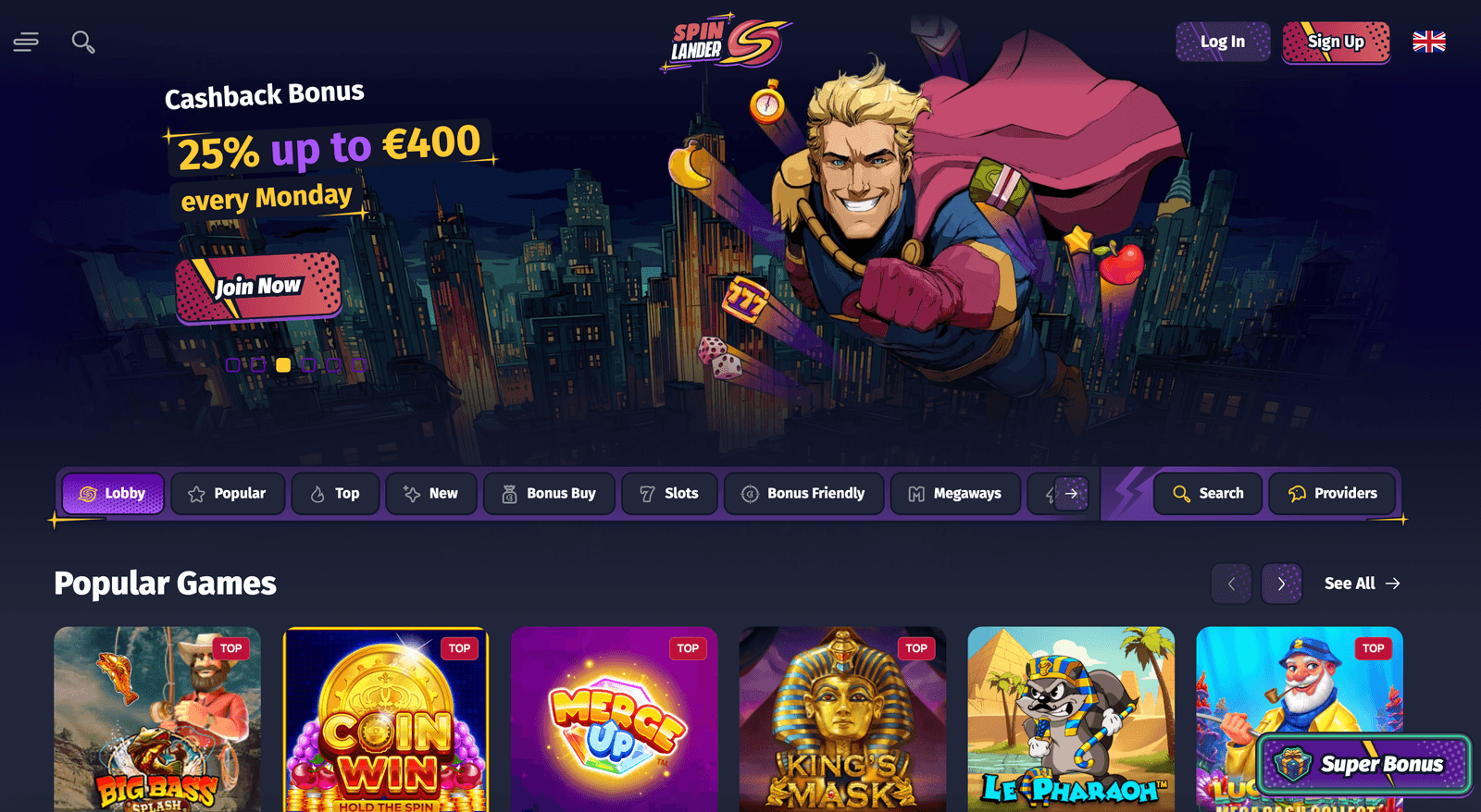 spinlander casino online