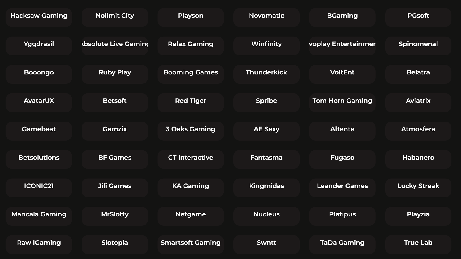 spinstar casino providers