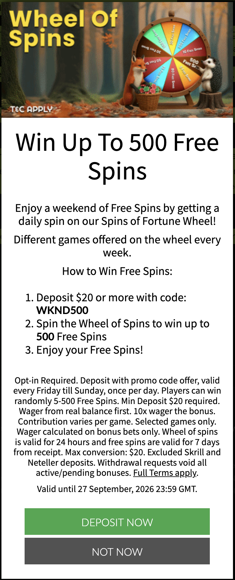 SpinzWin rewards wheel