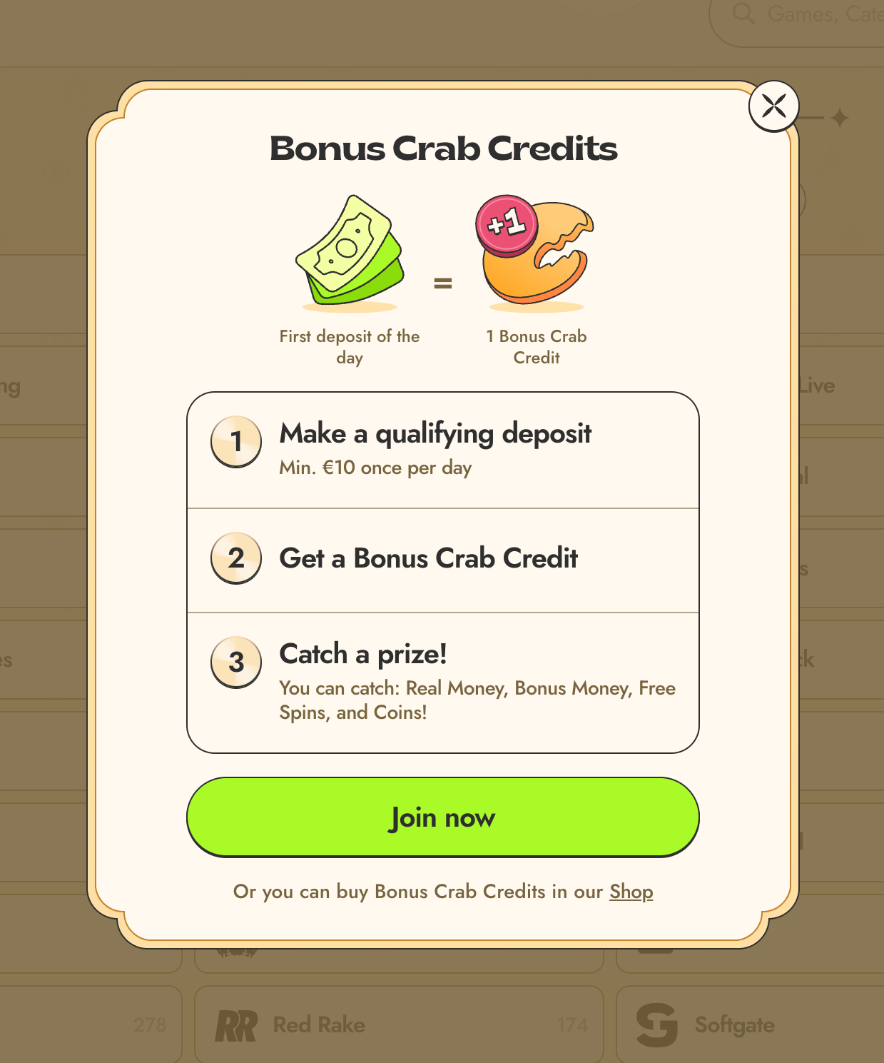Vynil casino bonus crab