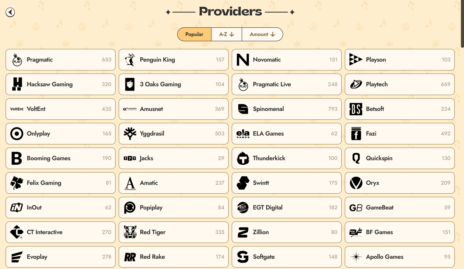 Vynil casino game providers Pragmatic