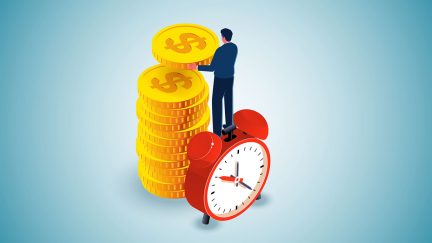 Clock over a casino withdrawal confirmation