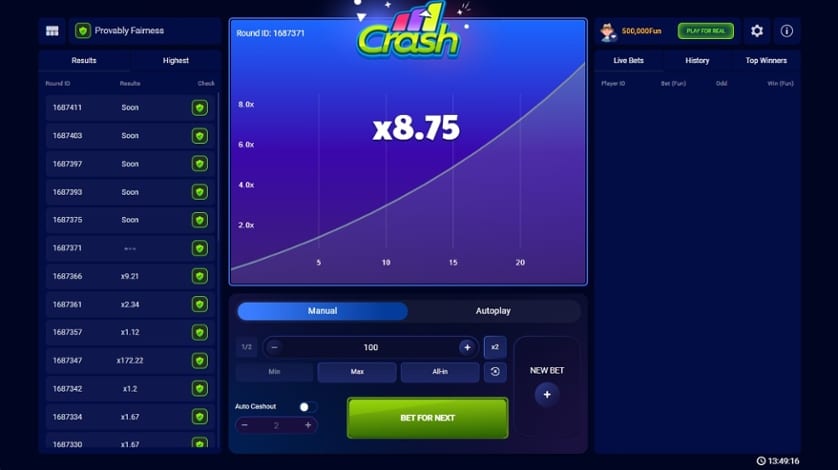 Crash Game Demo