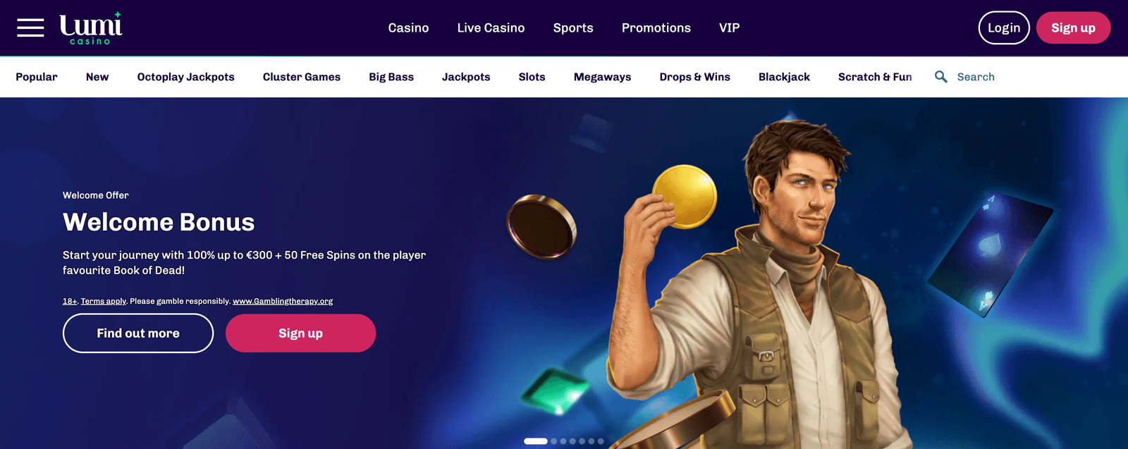 Lumi Casino home page
