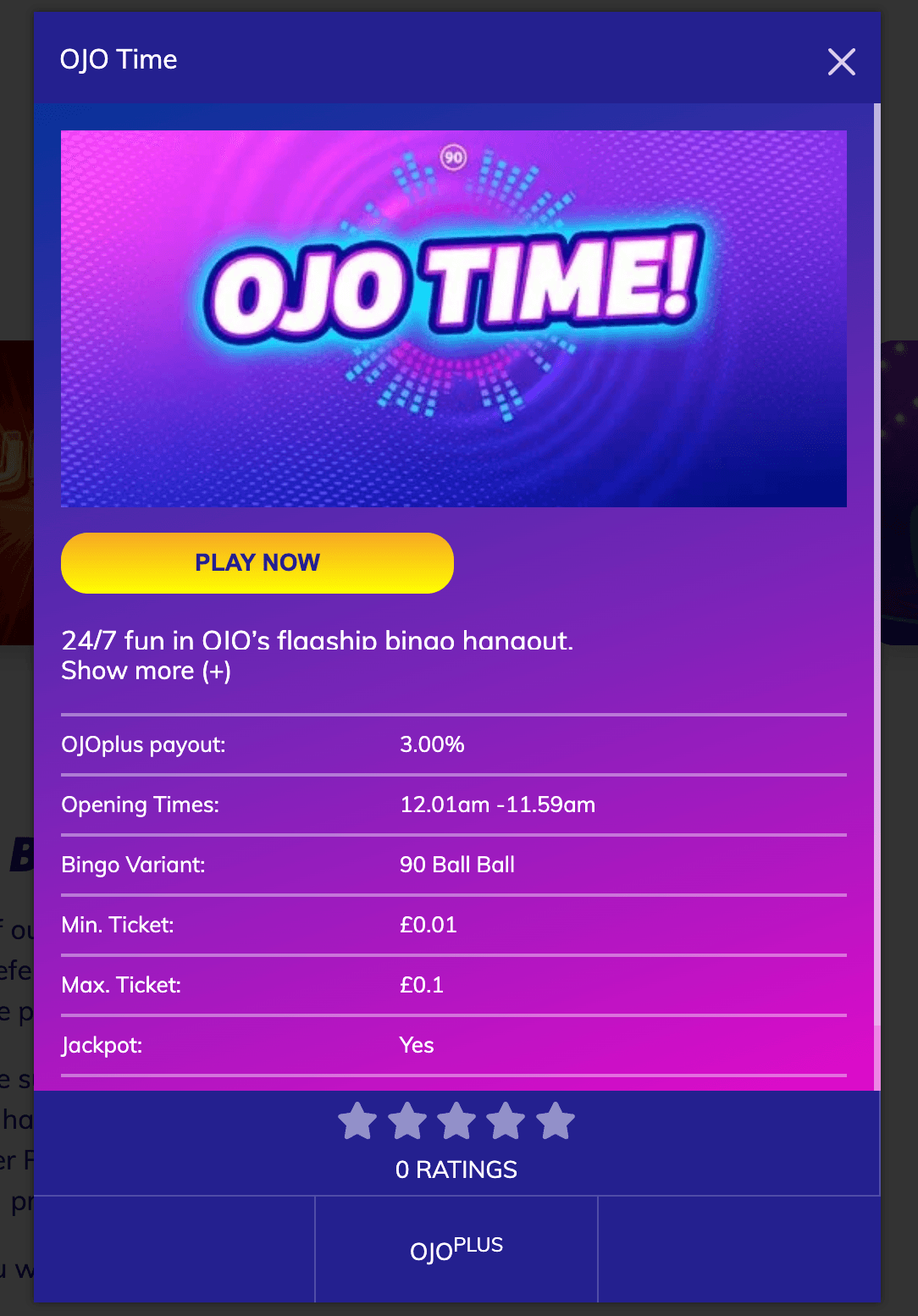 ojo time bingo