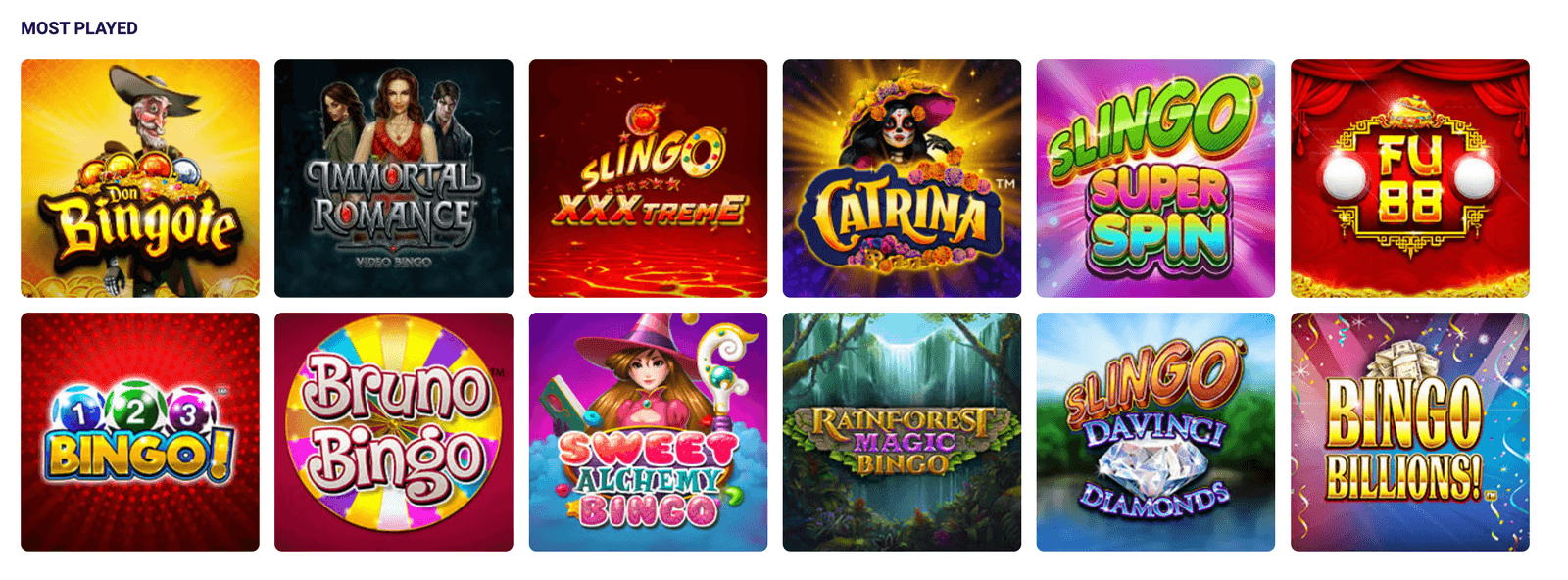 Party casino bingo options