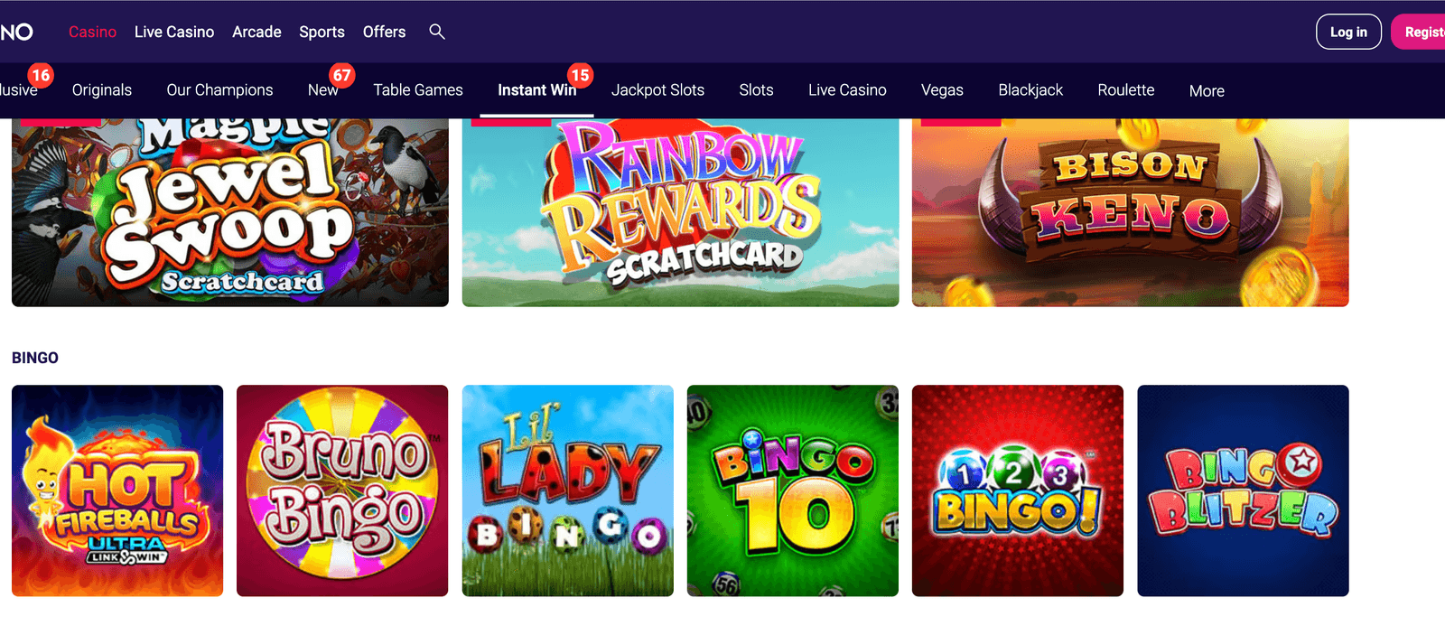 Party casino bingo