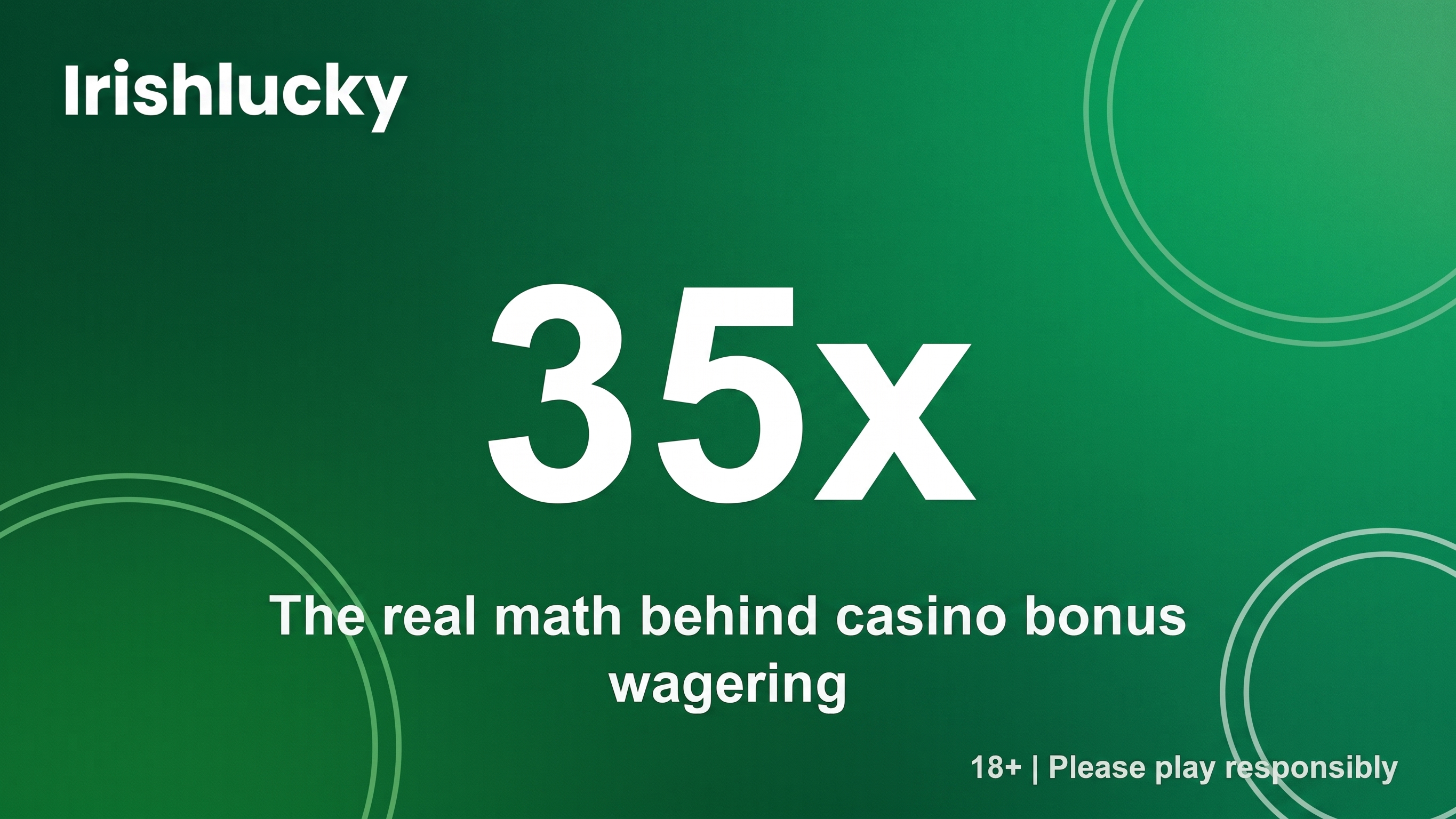 Bonus terms page showing a 35x wagering requirement callout