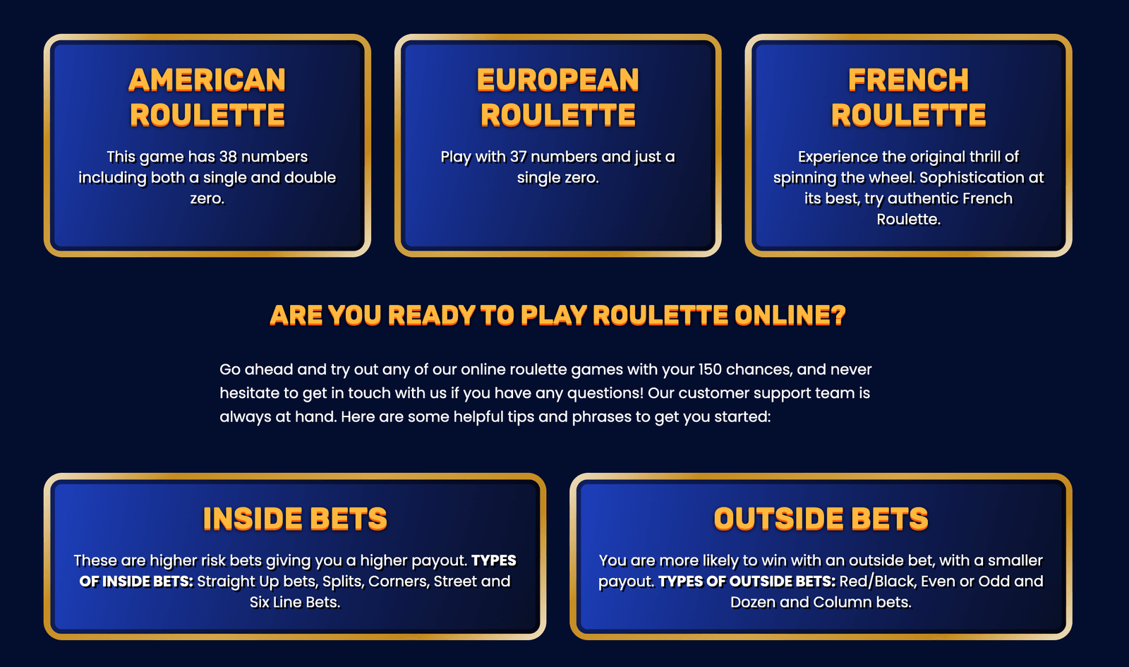 Yukon Gold roulette variants